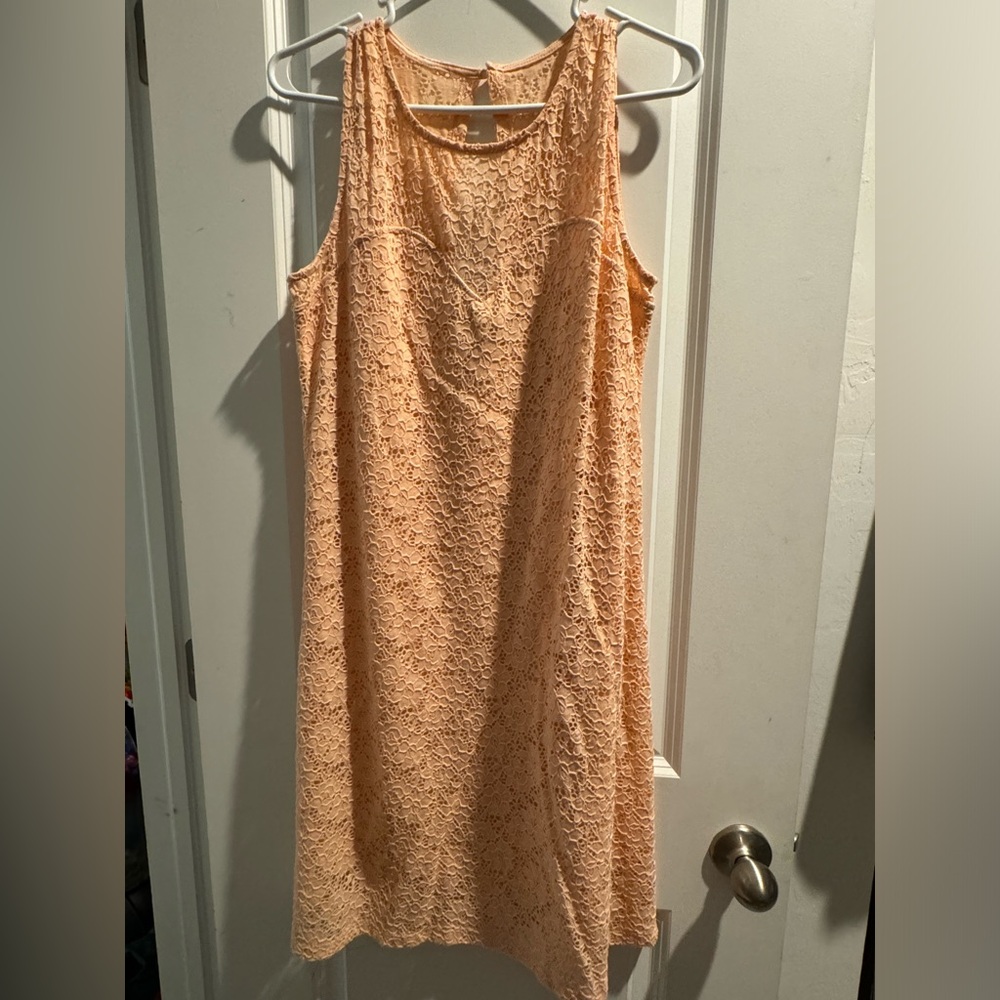 Peach, short, sleeveless, Jessica Taylor NYC 1x
